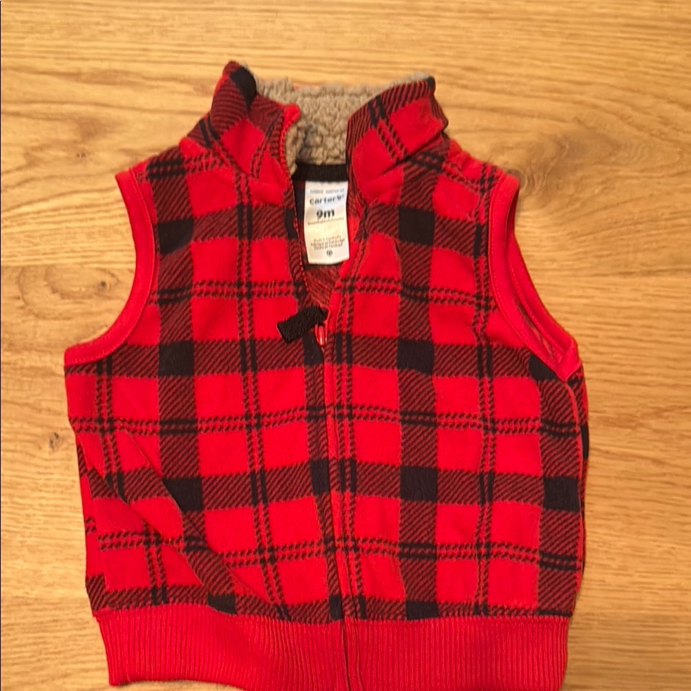 Carter's Red Plaid Kids Vest
